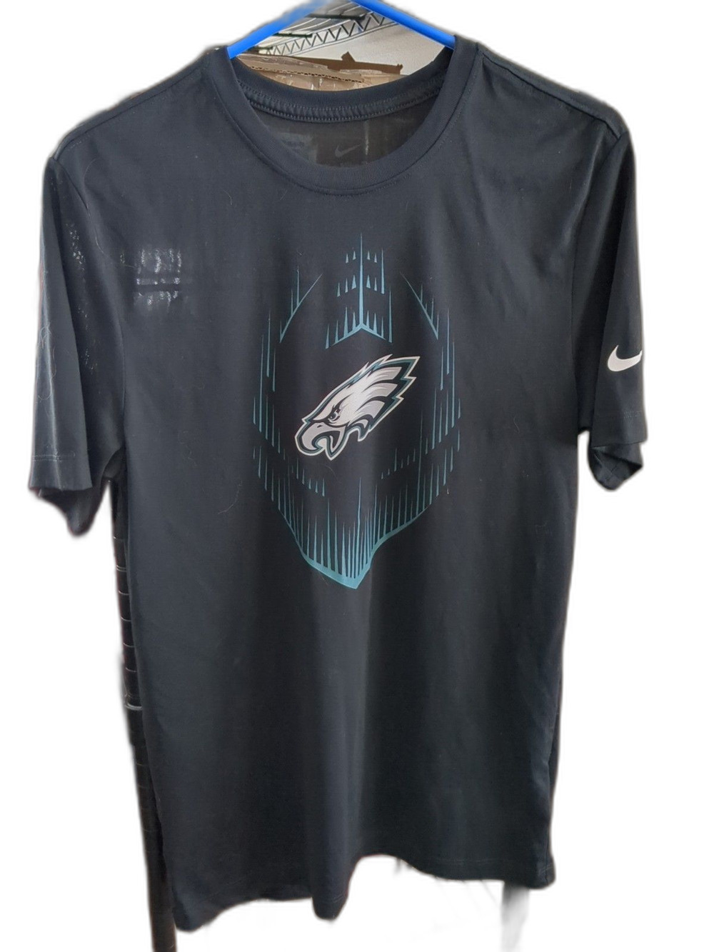 Philadelphia Eagles Nike Black Dri-Fit Tee Shirt Short Sleeve Men’s Medium